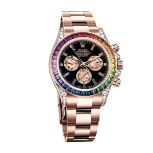 Rolex Daytona Cosmograph Rainbow Crystals Bezel Black Dial 116519 Oyster Replica