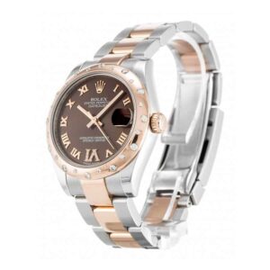 Rolex Datejust Chocolate Roman Numeral Diamond 178341 Oyster Replica