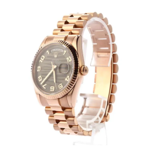 Rolex Day-Date II Rose Gold Wave Dial 218235-0035 Replica