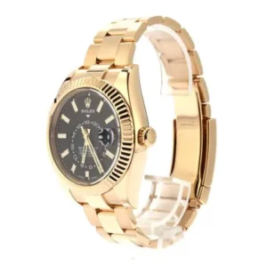 Rolex Sky-Dweller Black Dial Yellow Gold 326938 Oyster Replica
