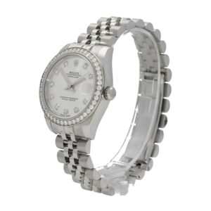 Rolex Datejust 178384-0017 White Gold Automatic Black & Diamond Dial Jubilee Replica