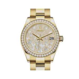 Rolex Datejust 278288RBR-0011 Yellow Gold And Diamond Automatic Mother Pearl Butterfly Dial Oyster Replica