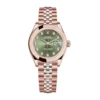 Rolex Datejust 279165-0011 Everose Gold Automatic Green With Diamond Dial Jubilee Replica