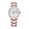 Rolex Datejust 278245 Everose Gold Automatic Mother Pearl Set With Diamond Dial Oyster Replica