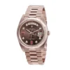 Day-Date 128235 AR Stainless Steel With Rose Gold Wrapped Chocolate Dial Replica