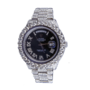 Day-Date II President White Gold Diamond 218239 Black Dial Iced Out Replica