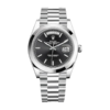 Day-Date 228206 KW Stainless Steel Black Diagonal Dial Replica