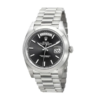 Day-Date 228206 KW Stainless Steel Black Diagonal Dial Replica