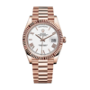 Day-Date 228235 KW Rose Gold White Dial Replica