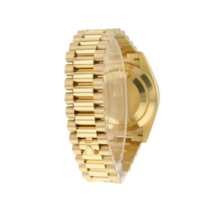 Day-Date 228238-0042 2018 EW Yellow Gold Silver Diagonal Dial Replica