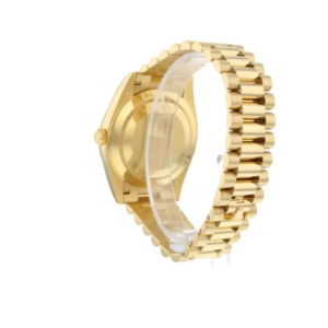 Day-Date 228238-0042 2018 EW Yellow Gold Silver Diagonal Dial Replica
