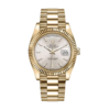 Day-Date 228238 Yellow Gold Silver Diagonal Dial Replica