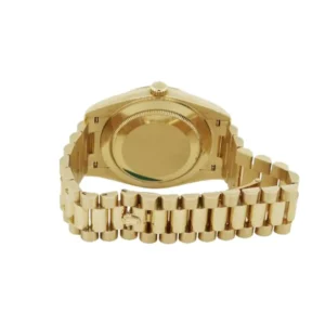 Day-Date 228238 Yellow Gold Silver Diagonal Dial Replica