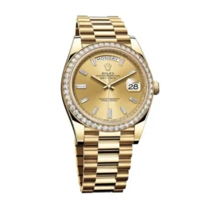 Day-Date 228348RBR KW Yellow Gold & Diamonds Champagne Dial Replica