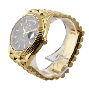Day-Date 228235 EW Gold Black Diagonal Dial Replica
