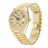 Day-Date Yellow Gold With Pave Diamond Dial/Sapphire 128348RBR-0030 Replica
