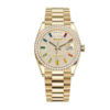 Day-Date Yellow Gold With Pave Diamond Dial/Sapphire 128348RBR-0030 Replica