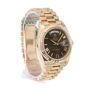 Day-Date 228235-0002 AR Stainless Steel With Rose Gold Chocolate Roman Dial Replica