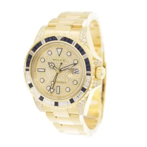 Rolex GMT-Master 116758SA Yellow Gold Automatic Gold Dial Oyster Replica