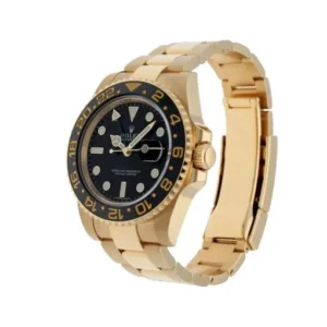 GMT-Master II 116718LN Gold Watch Black Dial Oyster Replica